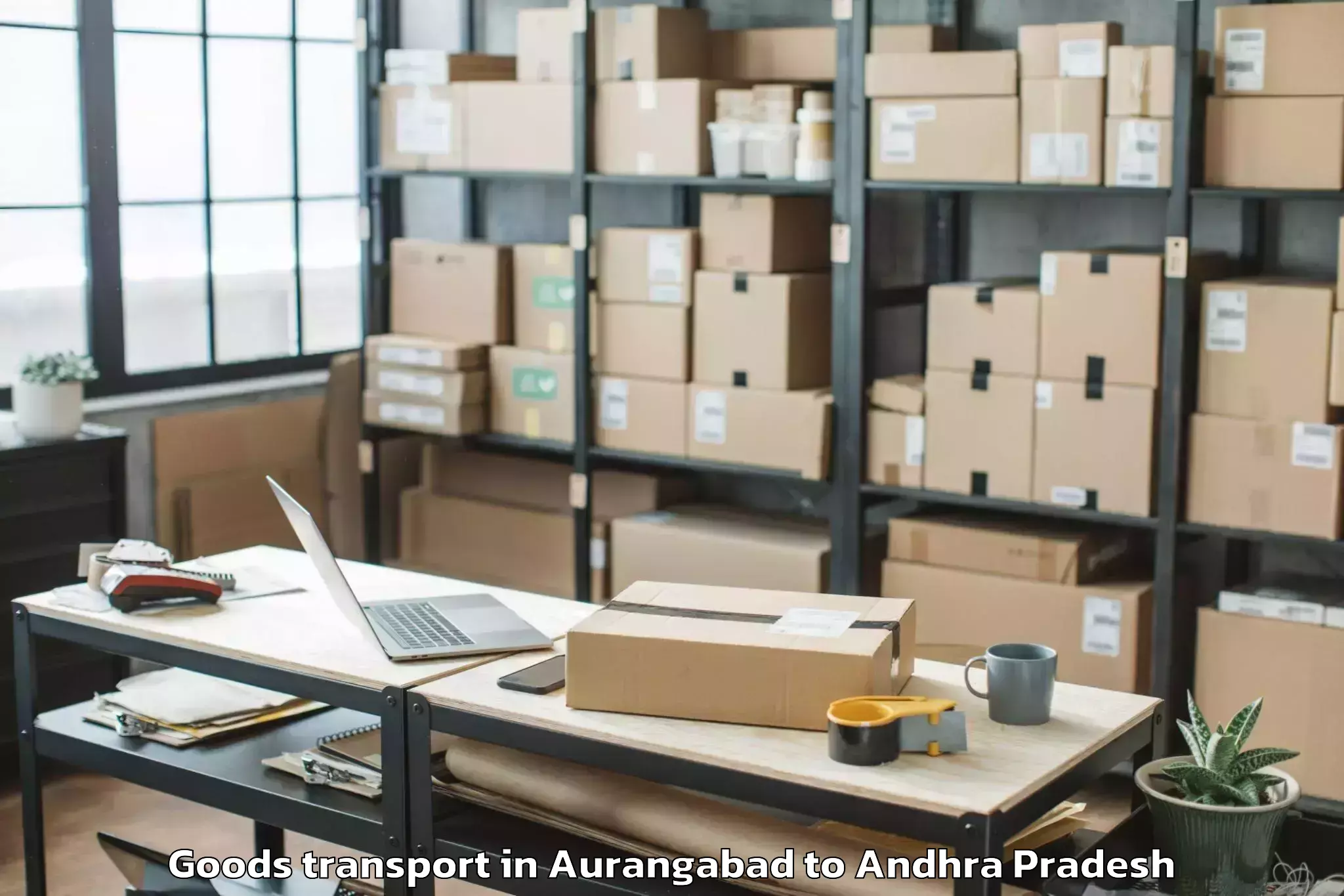 Top Aurangabad to Kanuru Goods Transport Available